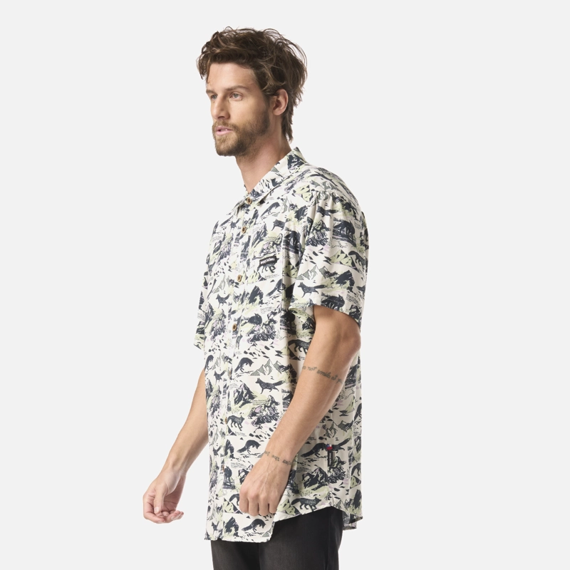 CAMISA HOMBRE GOOD KARMA PRINT BLANCO HAKA HONU - 2