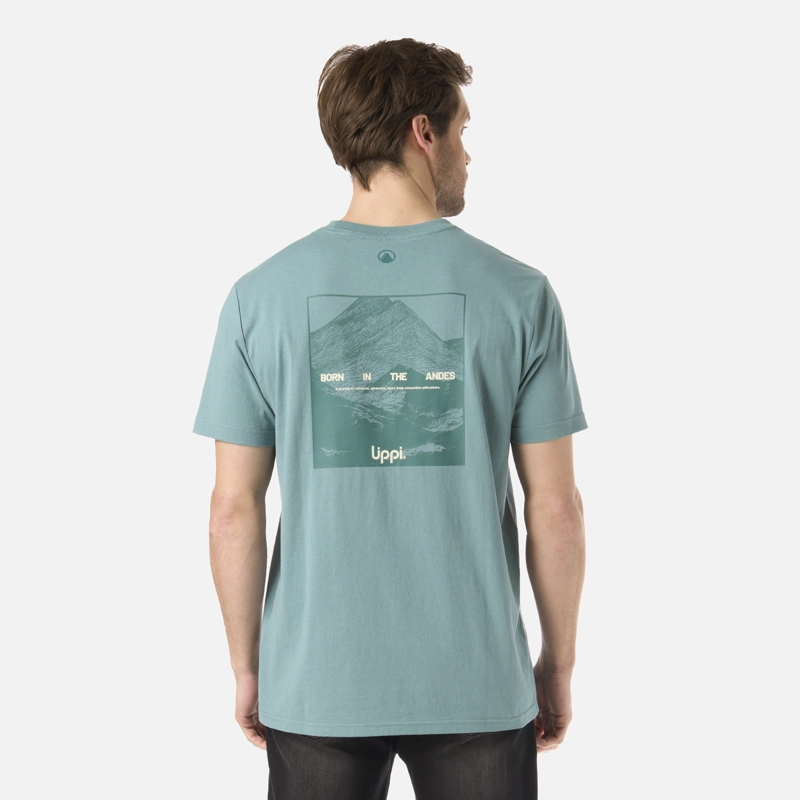 POLERA HOMBRE LOGO LIPPI BACK PRINT T-SHIRT TURQUESA LIPPI - 2