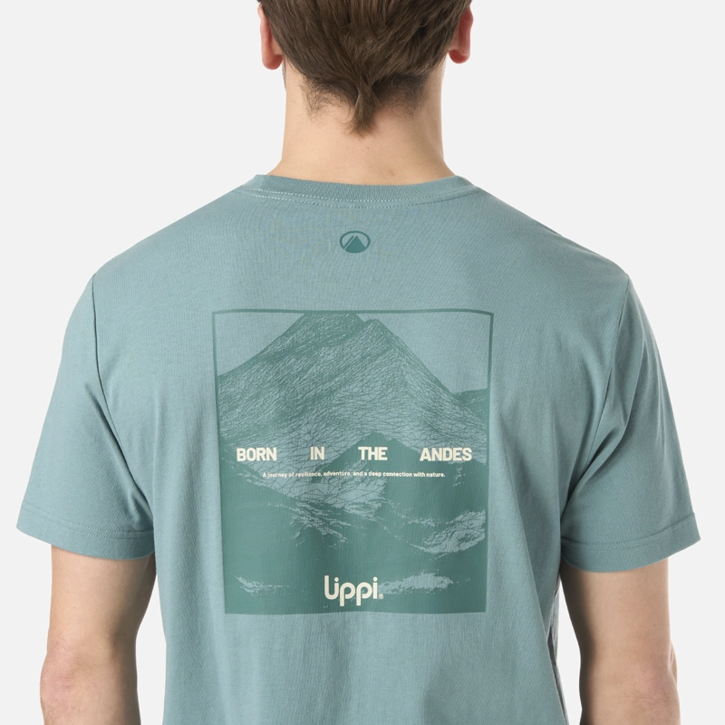 POLERA HOMBRE LOGO LIPPI BACK PRINT T-SHIRT TURQUESA LIPPI - 4
