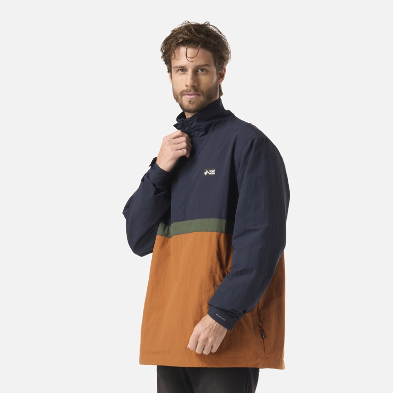 CHAQUETA HOMBRE HIJO DEL VIENTO 14 ZIP AZUL NOCHE HAKA HONU - 1