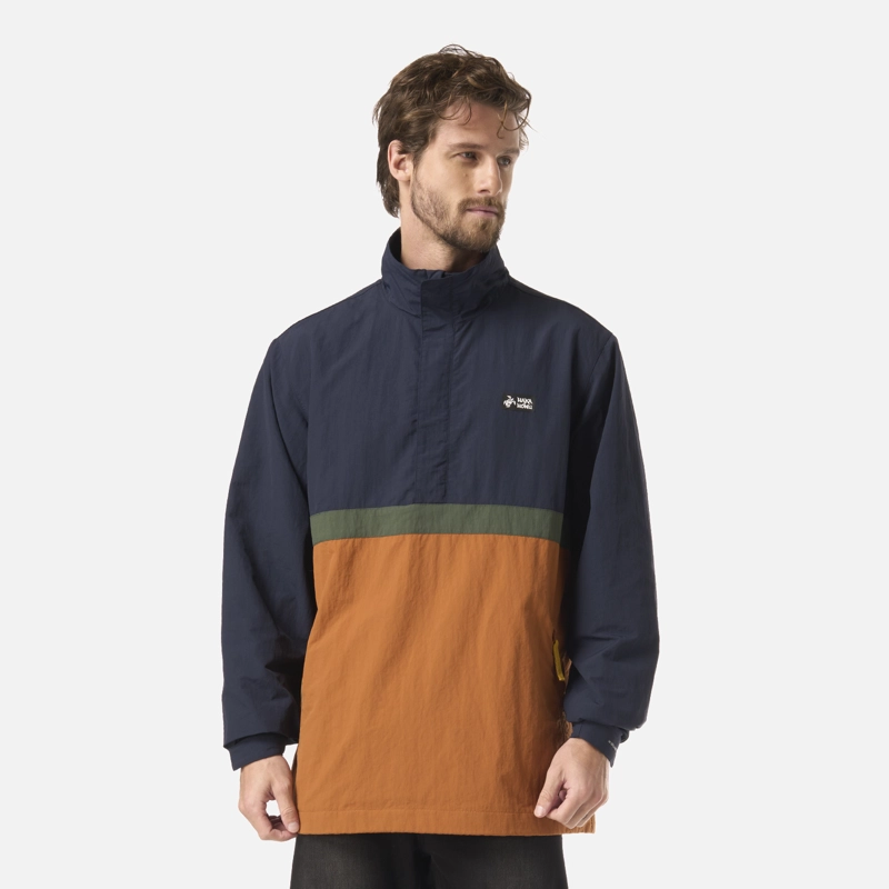 CHAQUETA HOMBRE HIJO DEL VIENTO 14 ZIP AZUL NOCHE HAKA HONU - 7
