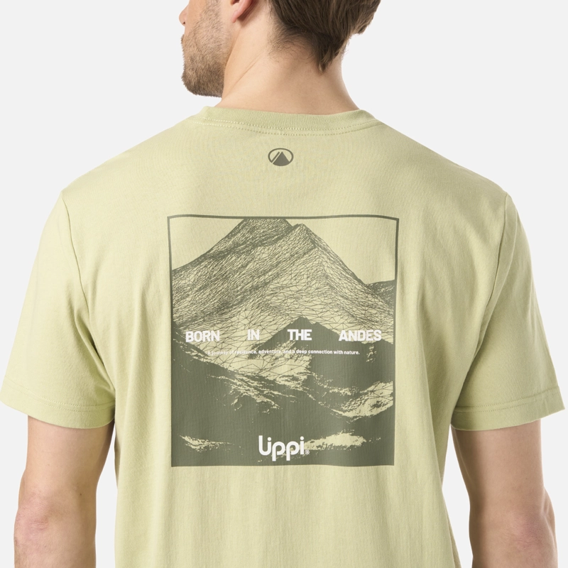 POLERA HOMBRE LOGO LIPPI BACK PRINT T-SHIRT VERDE MANZANA LIPPI - 4
