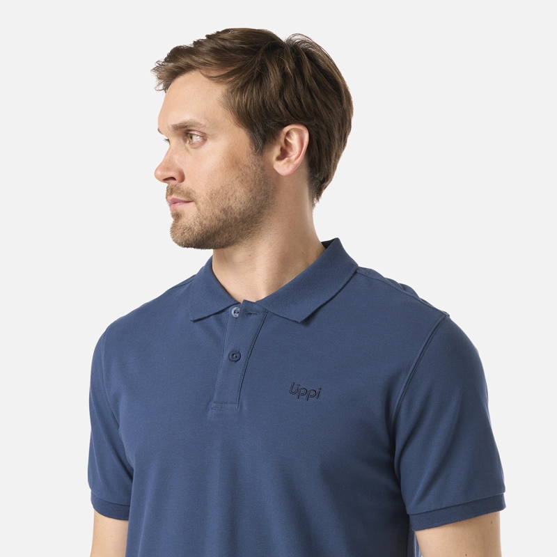POLERA HOMBRE FIRST CLASS ELASTIC POLO AZUL OSCURO LIPPI - 4