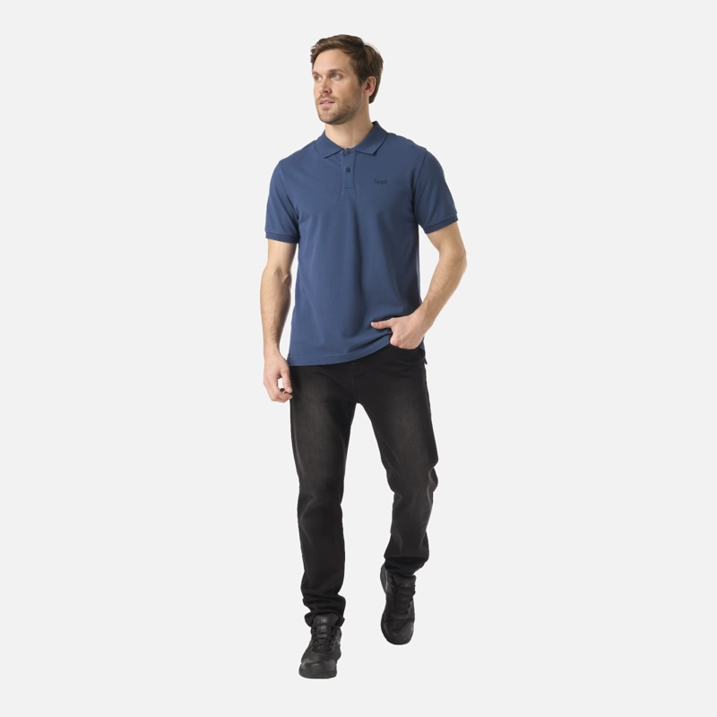 POLERA HOMBRE FIRST CLASS ELASTIC POLO AZUL OSCURO LIPPI - 5