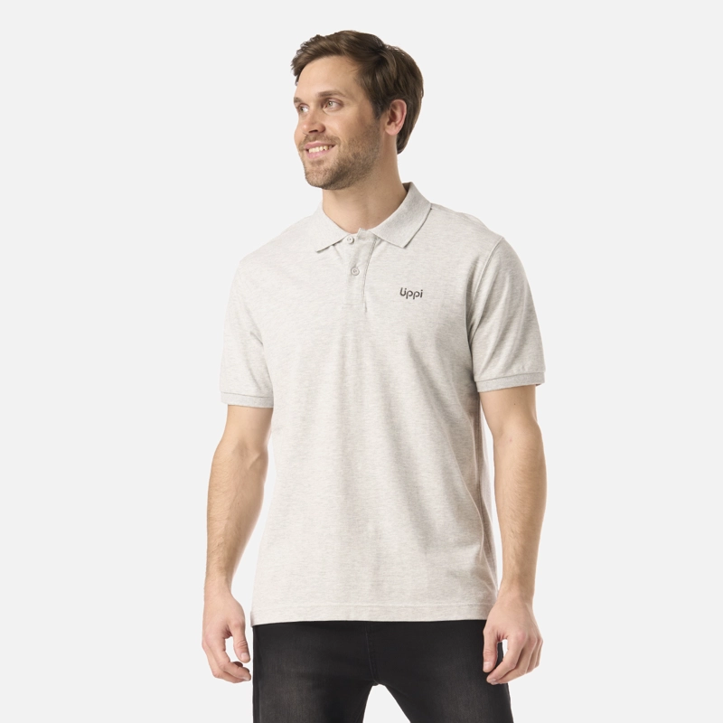 POLERA HOMBRE FIRST CLASS ELASTIC POLO MELANGE GRIS LIPPI V26 - 1