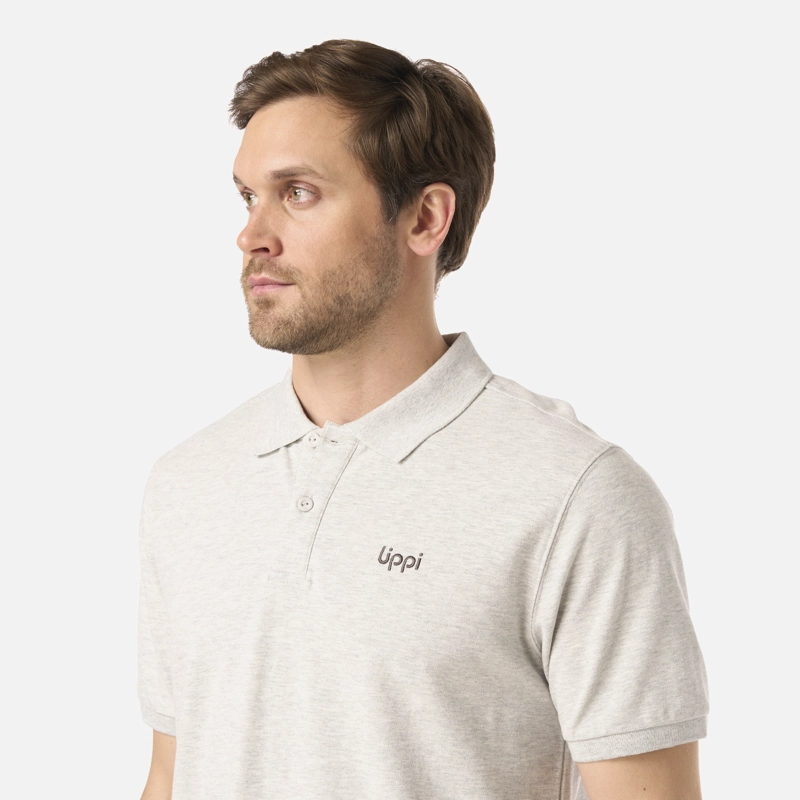 POLERA HOMBRE FIRST CLASS ELASTIC POLO MELANGE GRIS LIPPI V26 - 4