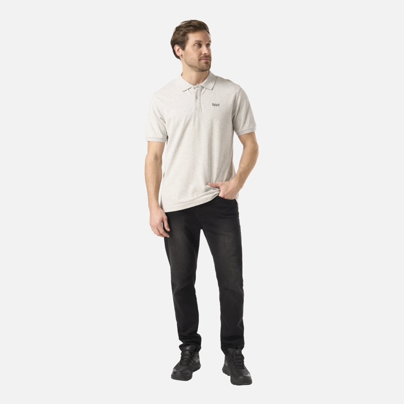 POLERA HOMBRE FIRST CLASS ELASTIC POLO MELANGE GRIS LIPPI V26 - 5