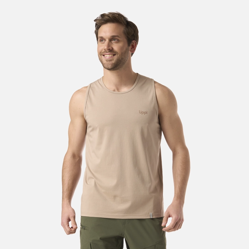 LIPPI POLERA HOMBRE BOULDER SLEEVELESS T-SHIRT BEIGE LIPPI