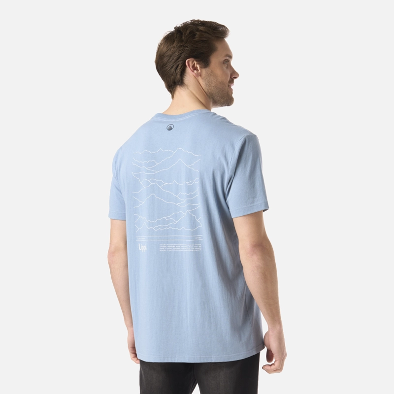 POLERA HOMBRE MOUNTAIN VIBES T-SHIRT AZUL PIEDRA LIPPI - 2