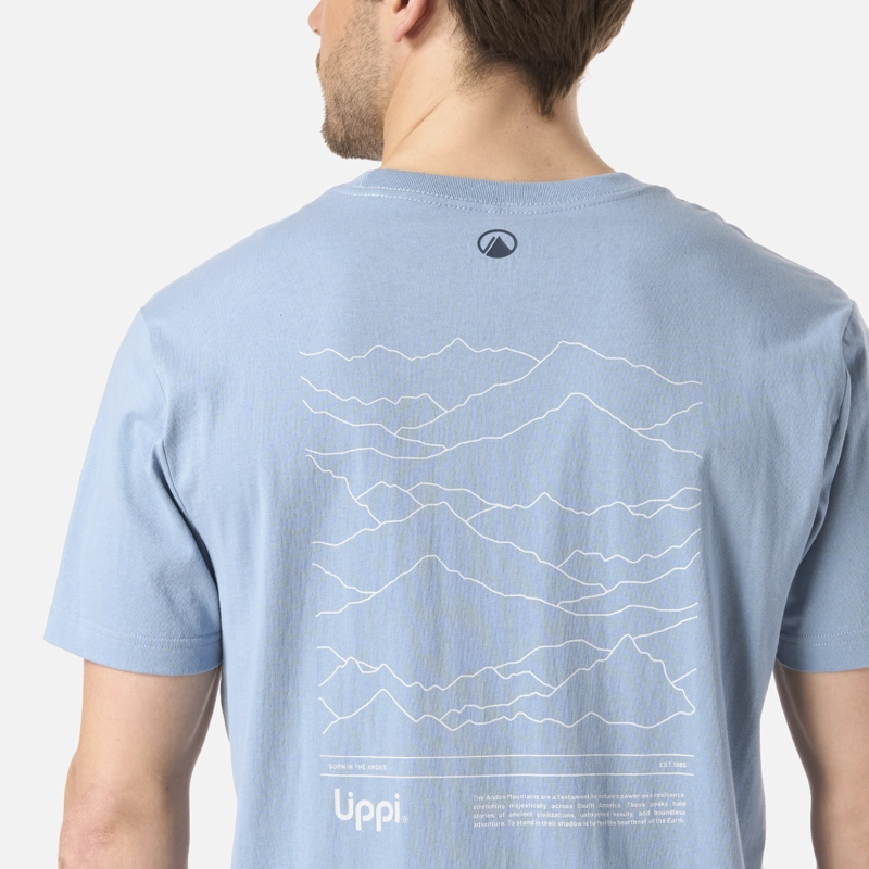 POLERA HOMBRE MOUNTAIN VIBES T-SHIRT AZUL PIEDRA LIPPI - 4
