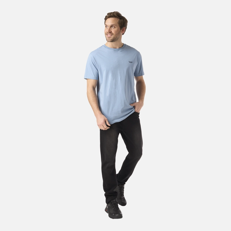 POLERA HOMBRE MOUNTAIN VIBES T-SHIRT AZUL PIEDRA LIPPI - 5