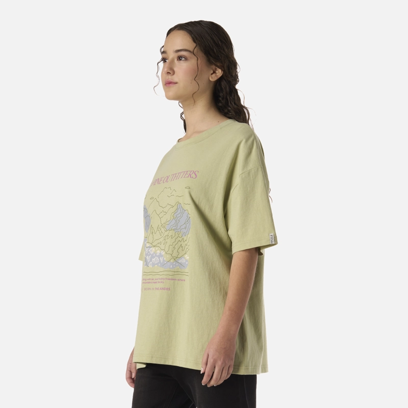 POLERA TEEN GIRL FREEDOM OVERSIZE T-SHIRT VERDE MANZANA LIPPI - 2