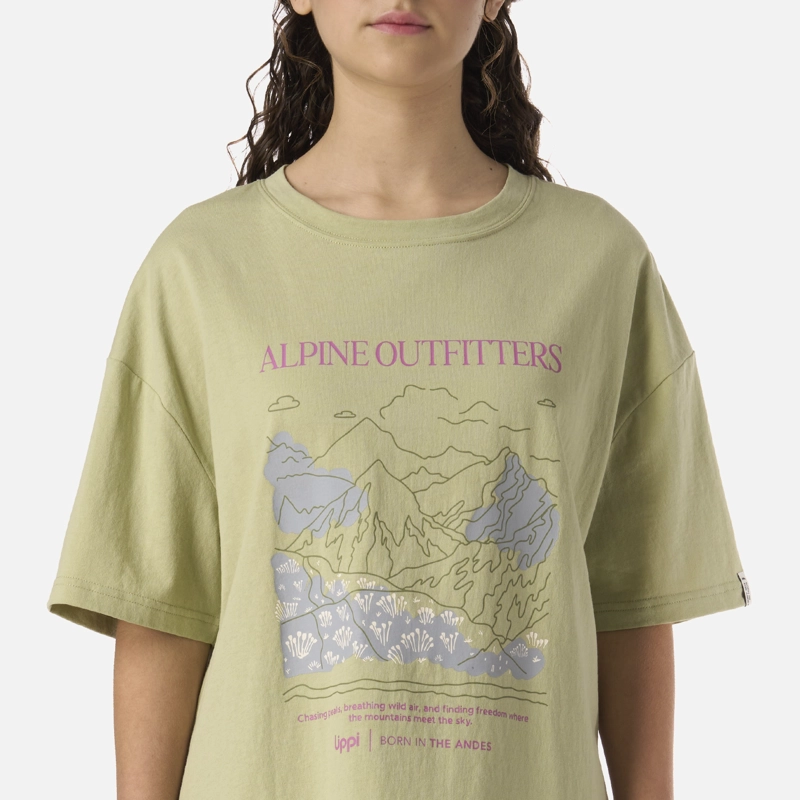 POLERA TEEN GIRL FREEDOM OVERSIZE T-SHIRT VERDE MANZANA LIPPI - 4