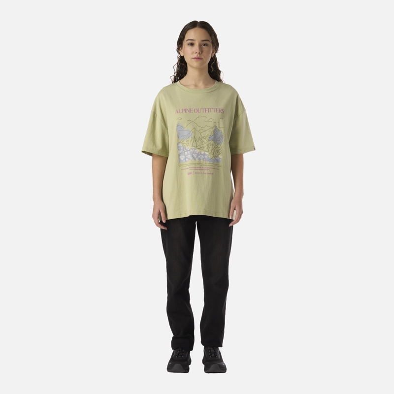 POLERA TEEN GIRL FREEDOM OVERSIZE T-SHIRT VERDE MANZANA LIPPI - 5
