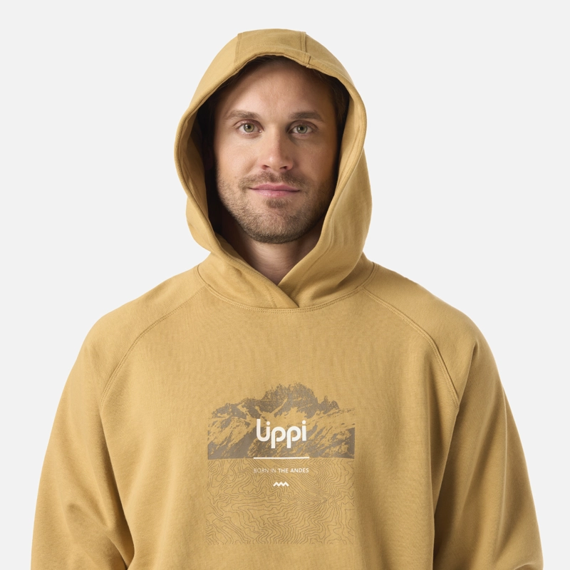 POLERON HOMBRE INSIGNE HOODY SWEATSHIRT FRONT PRINT CAMEL LIPPI - 4