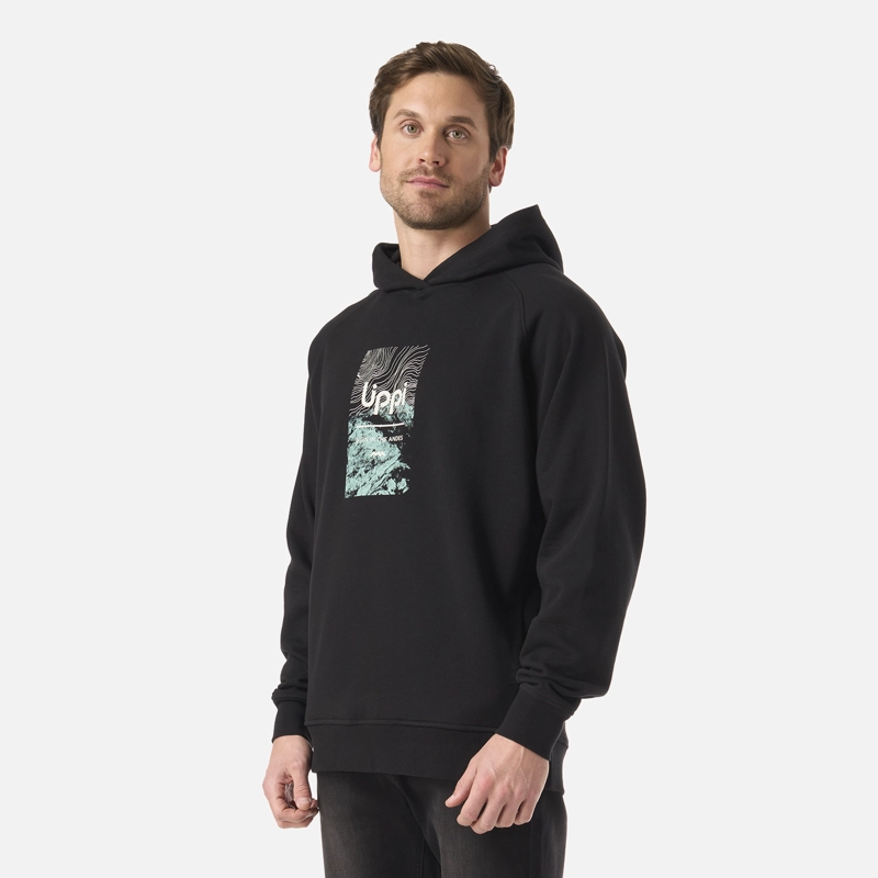 POLERON HOMBRE INSIGNE HOODY SWEATSHIRT FRONT PRINT NEGRO LIPPI V26 - 2