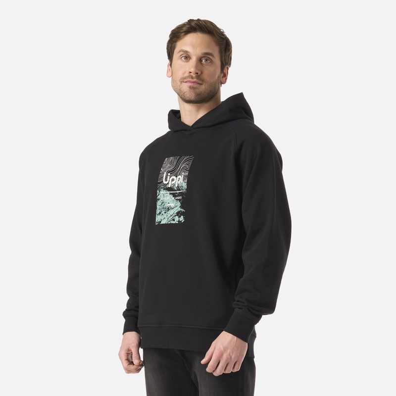 POLERON HOMBRE INSIGNE HOODY SWEATSHIRT FRONT PRINT NEGRO LIPPI V26 - 2