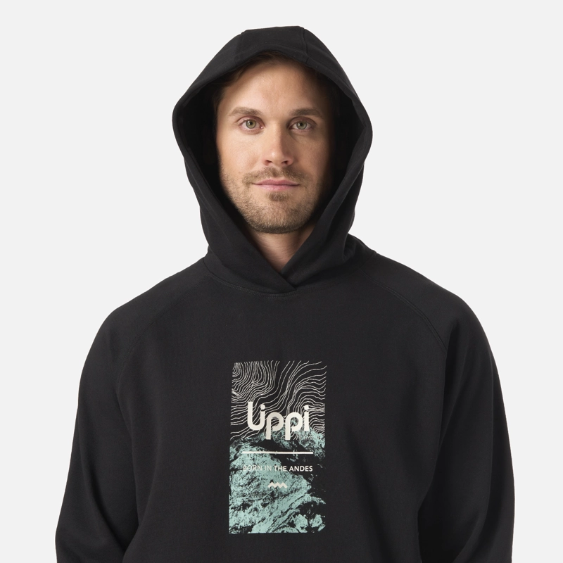 POLERON HOMBRE INSIGNE HOODY SWEATSHIRT FRONT PRINT NEGRO LIPPI V26 - 4