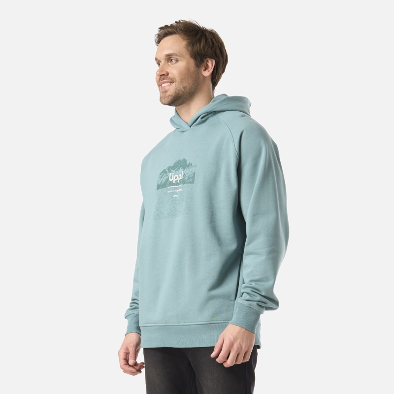 POLERON HOMBRE INSIGNE HOODY SWEATSHIRT FRONT PRINT TURQUESA LIPPI - 2