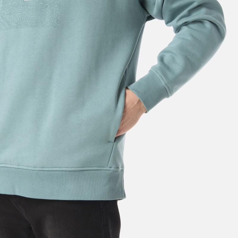 POLERON HOMBRE INSIGNE HOODY SWEATSHIRT FRONT PRINT TURQUESA LIPPI - 5