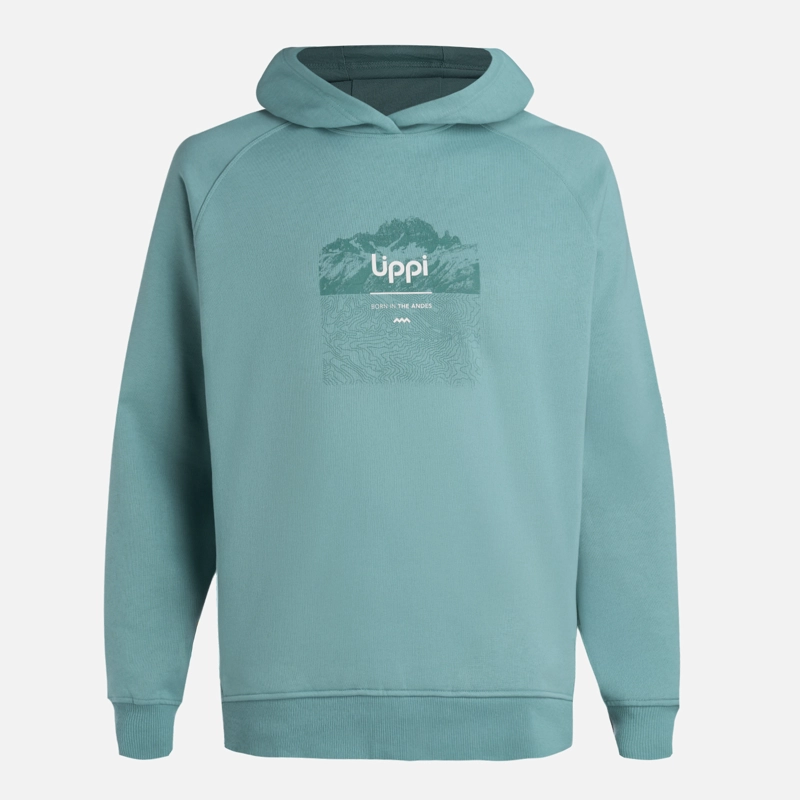 POLERON HOMBRE INSIGNE HOODY SWEATSHIRT FRONT PRINT TURQUESA LIPPI - 7