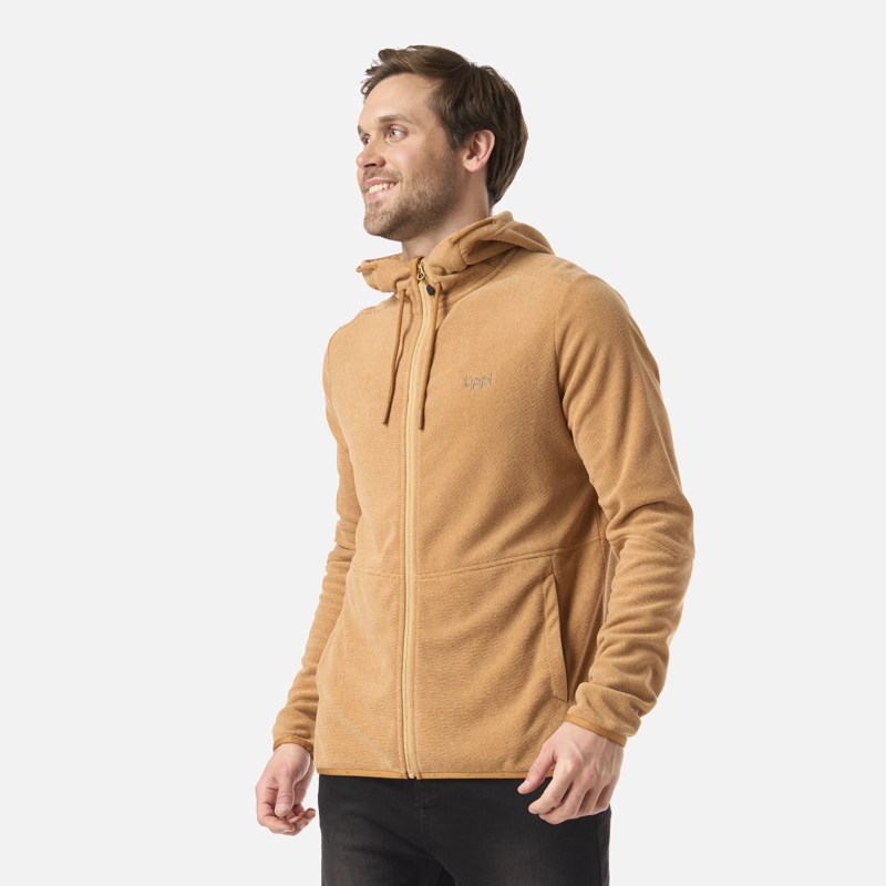POLAR HOMBRE STRIPES NANO-F FULL ZIP HOODY CAMEL LIPPI - 2