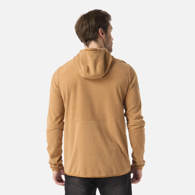 POLAR HOMBRE STRIPES NANO-F FULL ZIP HOODY CAMEL LIPPI - 3