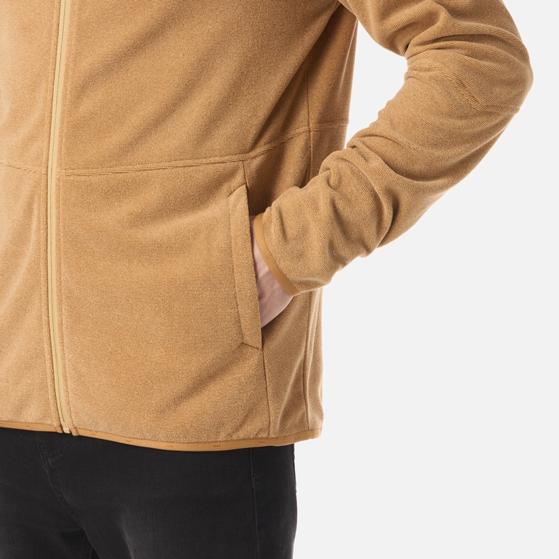 POLAR HOMBRE STRIPES NANO-F FULL ZIP HOODY CAMEL LIPPI - 5