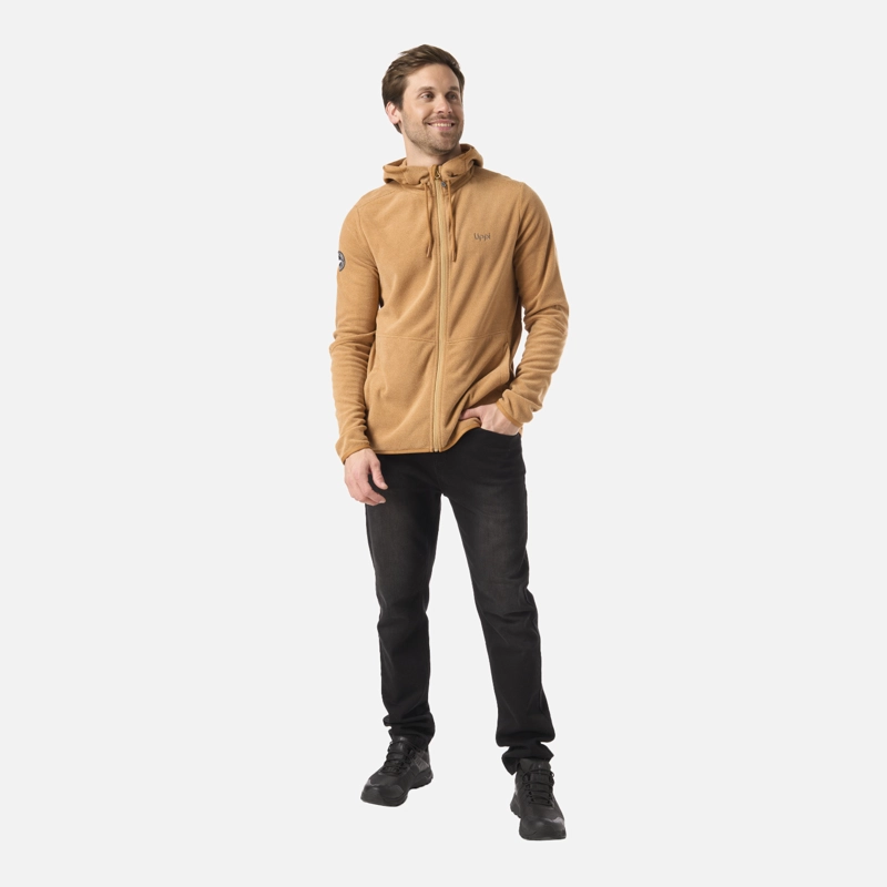 POLAR HOMBRE STRIPES NANO-F FULL ZIP HOODY CAMEL LIPPI - 6