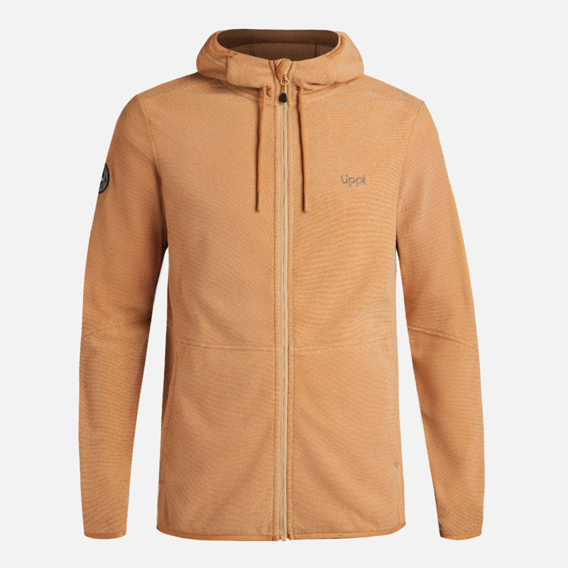 POLAR HOMBRE STRIPES NANO-F FULL ZIP HOODY CAMEL LIPPI - 7