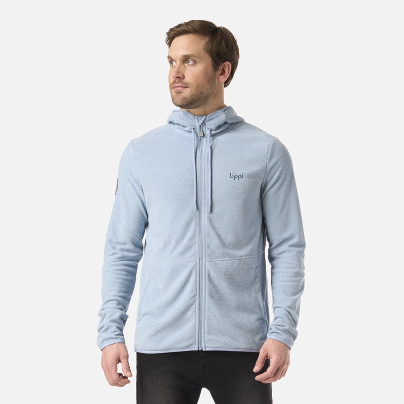POLAR HOMBRE STRIPES NANO-F FULL ZIP HOODY AZUL PIEDRA LIPPI - 1