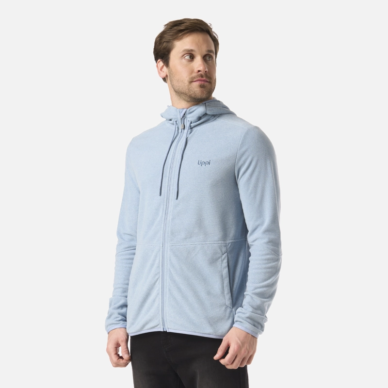 POLAR HOMBRE STRIPES NANO-F FULL ZIP HOODY AZUL PIEDRA LIPPI - 2
