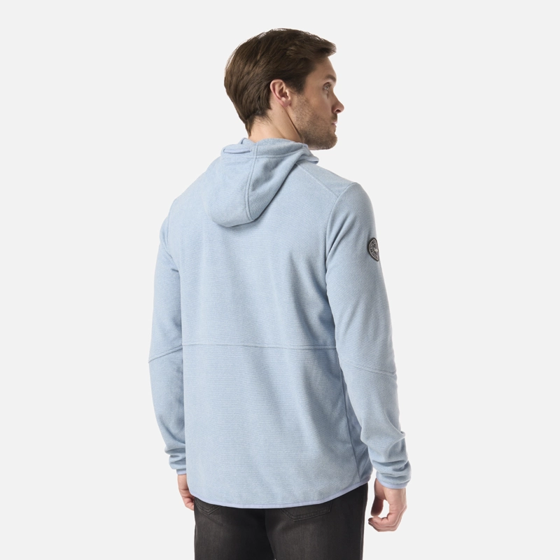 POLAR HOMBRE STRIPES NANO-F FULL ZIP HOODY AZUL PIEDRA LIPPI - 3