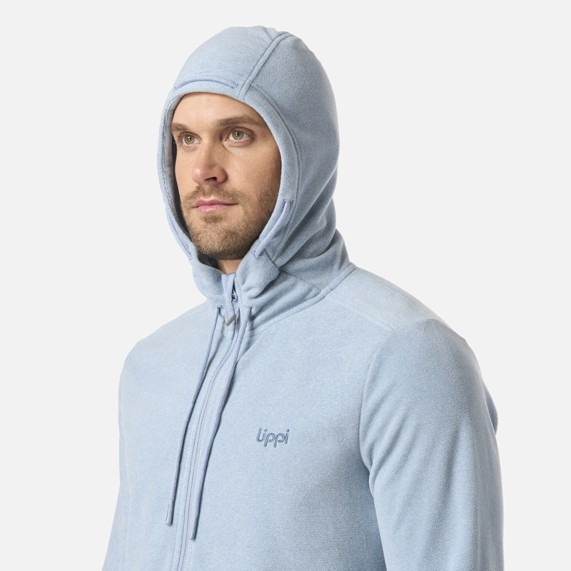 POLAR HOMBRE STRIPES NANO-F FULL ZIP HOODY AZUL PIEDRA LIPPI - 4
