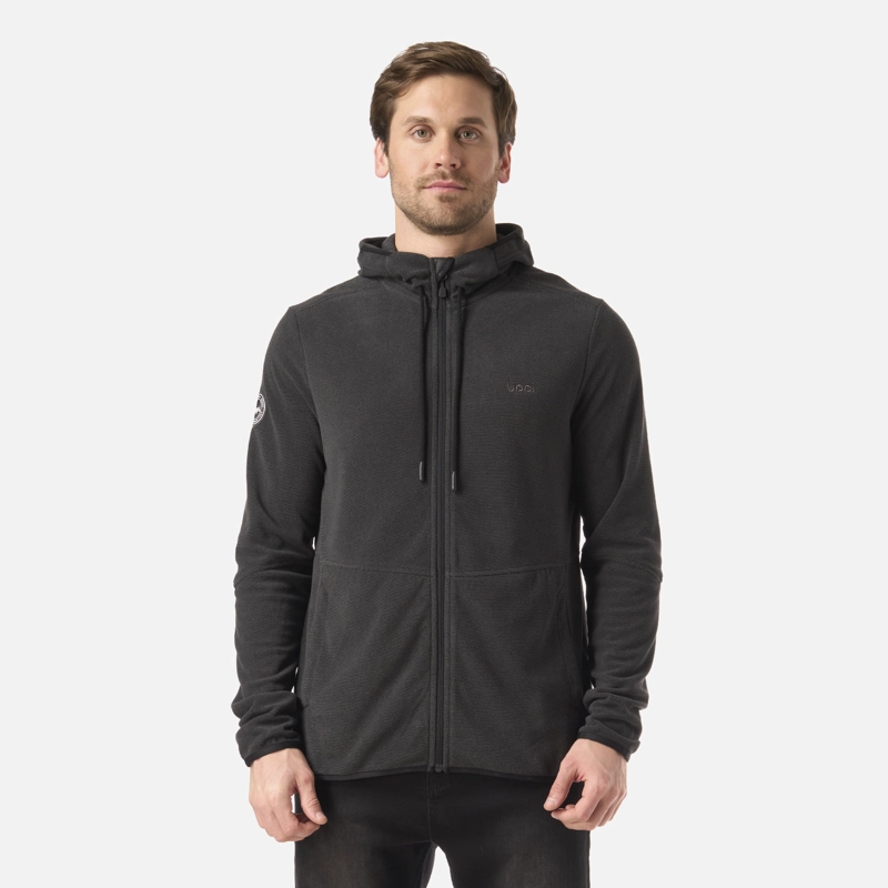 POLAR HOMBRE STRIPES NANO-F FULL ZIP HOODY NEGRO LIPPI V26 - 1