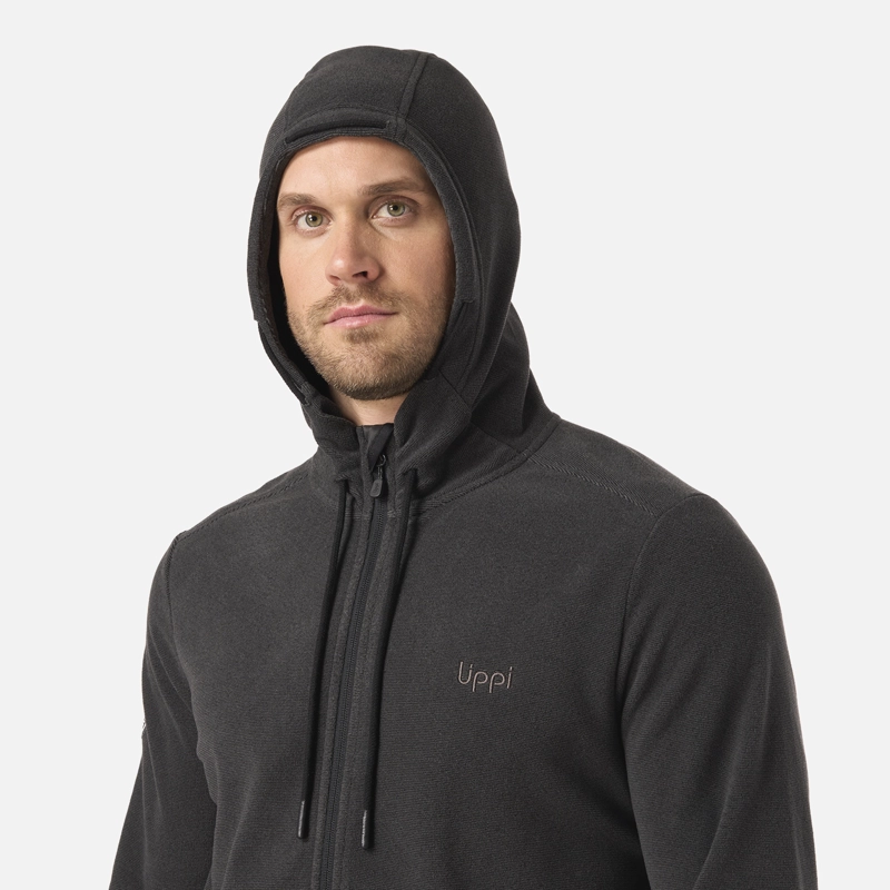 POLAR HOMBRE STRIPES NANO-F FULL ZIP HOODY NEGRO LIPPI V26 - 4