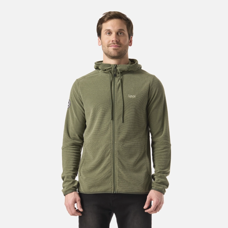 POLAR HOMBRE STRIPES NANO-F FULL ZIP HOODY VERDE MUSGO LIPPI - 1