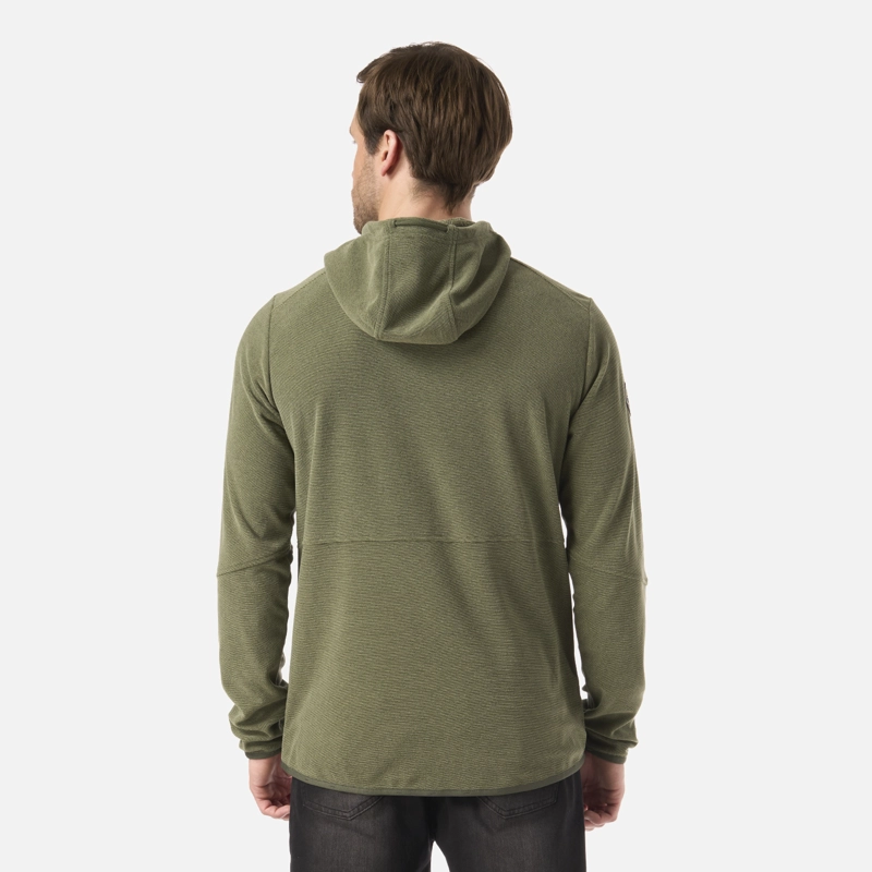 POLAR HOMBRE STRIPES NANO-F FULL ZIP HOODY VERDE MUSGO LIPPI - 3