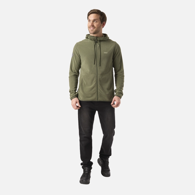 POLAR HOMBRE STRIPES NANO-F FULL ZIP HOODY VERDE MUSGO LIPPI - 6