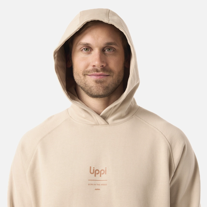 POLERON HOMBRE ULMO HOODY SWEATSHIRT BEIGE LIPPI - 4