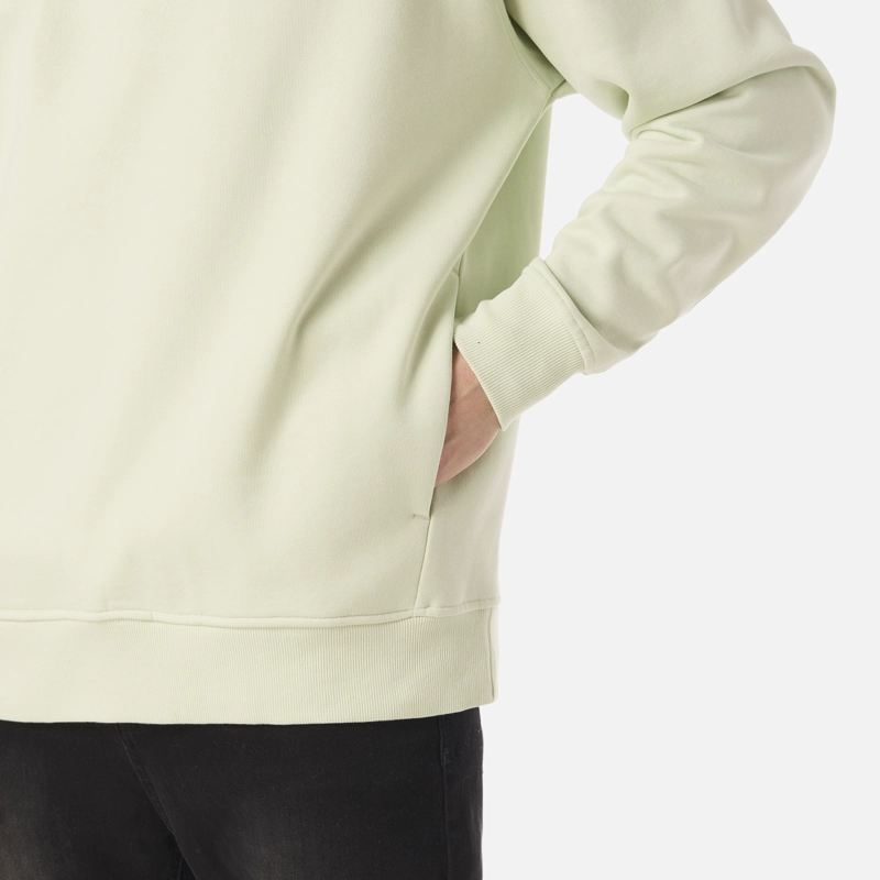 POLERON HOMBRE ULMO HOODY SWEATSHIRT GRIS CLARO / VERDE AGUA LIPPI - 5