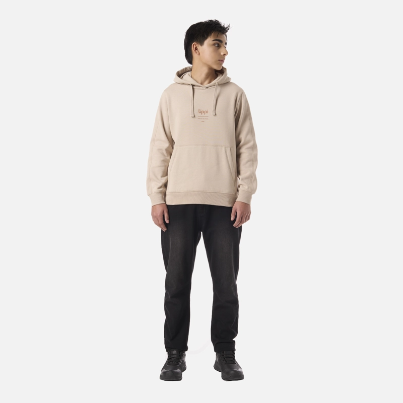 POLERON TEEN BOY ULMO MID POINT HOODY SWEATSHIRT BEIGE LIPPI V26 - 6
