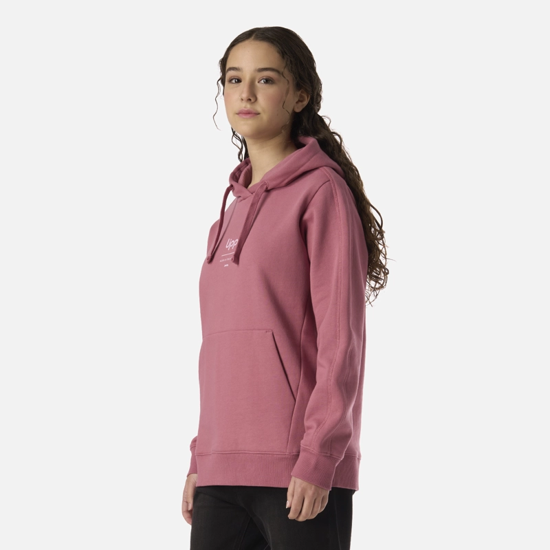 POLERON TEEN GIRL ULMO MID POINT HOODY SWEATSHIRT ROSA OSCURO LIPPI - 2