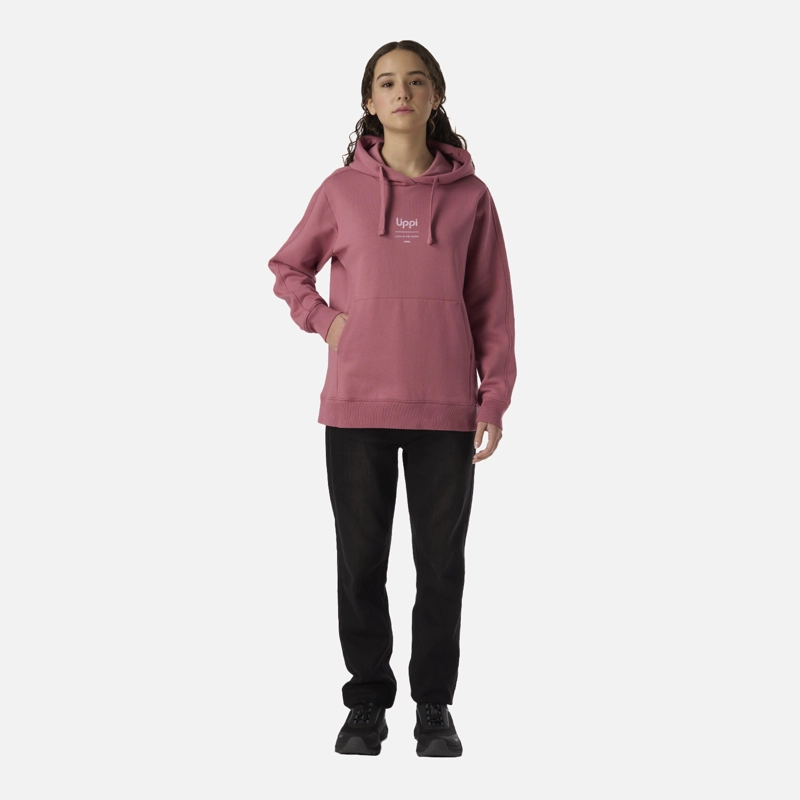 POLERON TEEN GIRL ULMO MID POINT HOODY SWEATSHIRT ROSA OSCURO LIPPI - 6