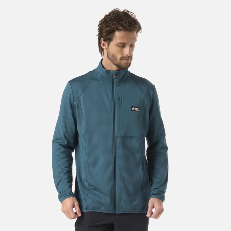 POLERON HOMBRE TAINA FULL ZIP PETROLEO OSCURO HAKA HONU - 1