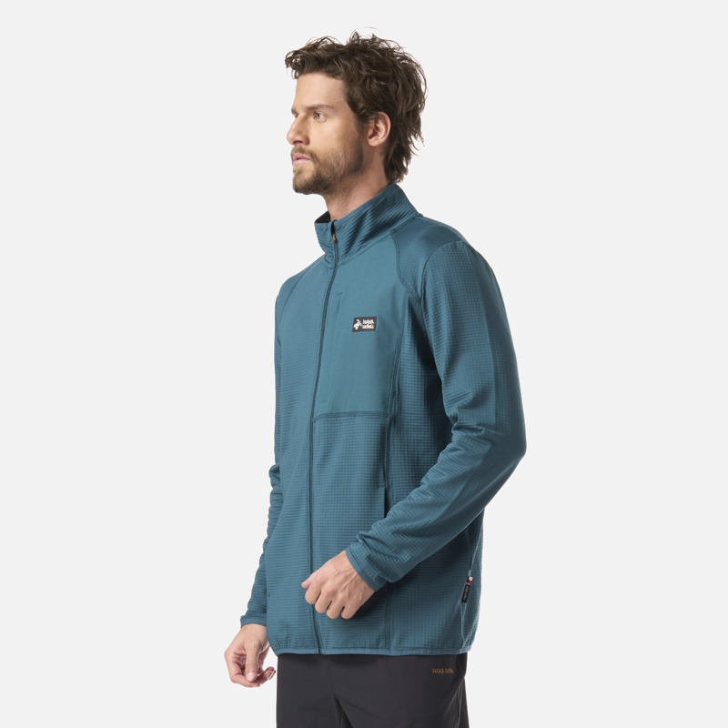 POLERON HOMBRE TAINA FULL ZIP PETROLEO OSCURO HAKA HONU - 2