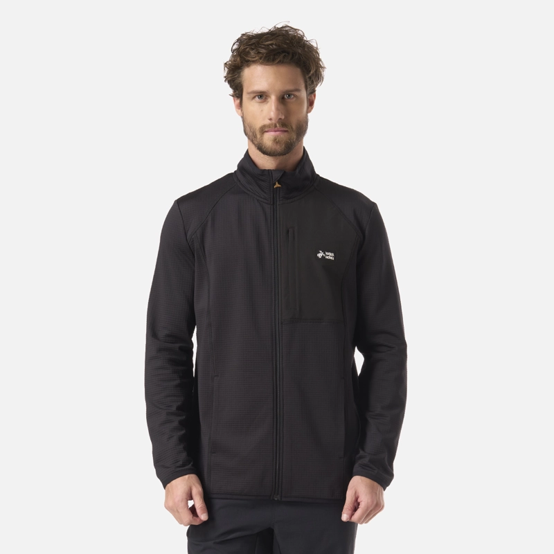 POLERON HOMBRE TAINA FULL ZIP NEGRO HAKA HONU - 1