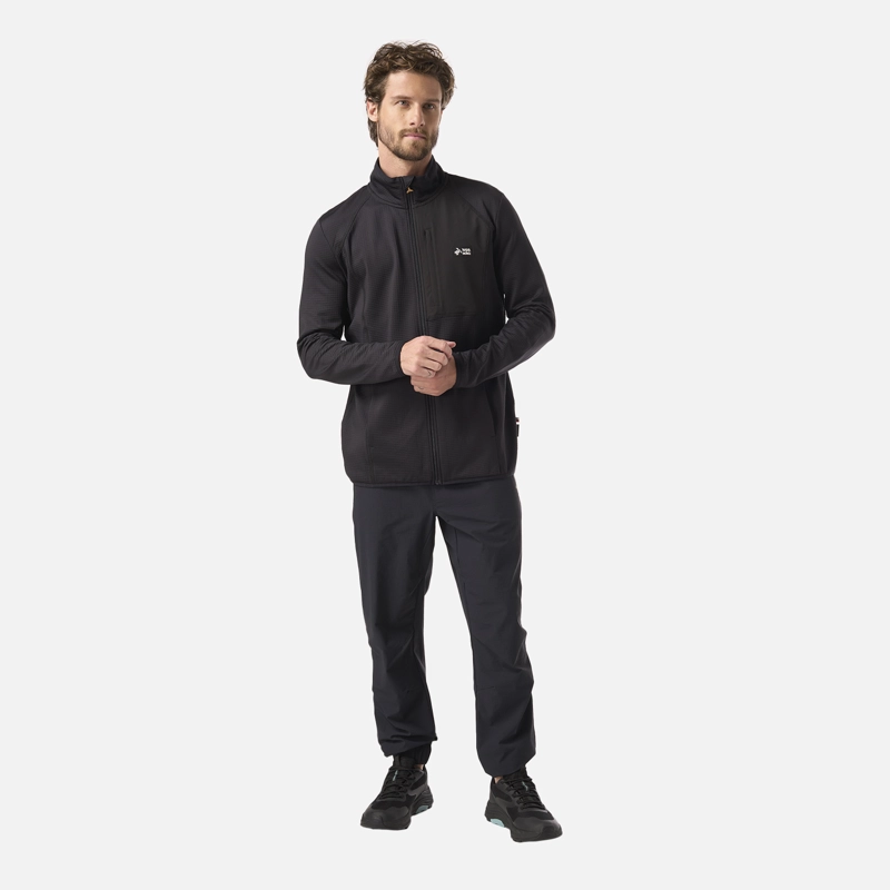 POLERON HOMBRE TAINA FULL ZIP NEGRO HAKA HONU - 6