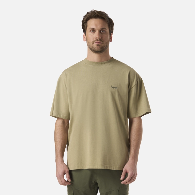 POLERA HOMBRE BOULDER T-SHIRT VERDE OLIVA LIPPI V26 - 1
