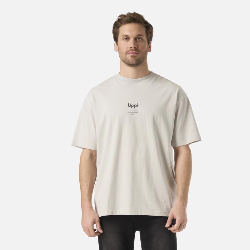 POLERA HOMBRE ENDURA COTTON T-SHIRT GRIS CLARO LIPPI - 1